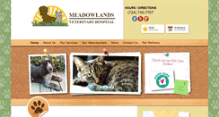 Desktop Screenshot of meadowlandsveterinary.com